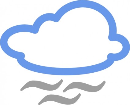 曇りの天候のシンボルをクリップアートします。