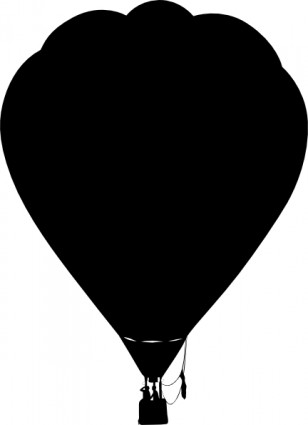 indice hot air balloon contour silhouette clipart