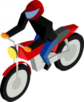 motociclista isométrica de cm