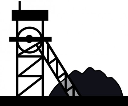 Kohle-Bergwerk-ClipArt-Grafik