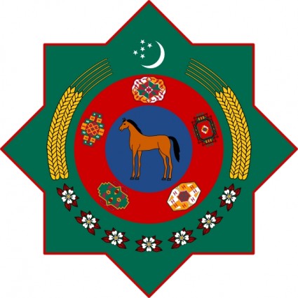 Escudo de clip art de Turkmenistán