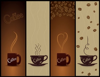 vector de banner01 de café