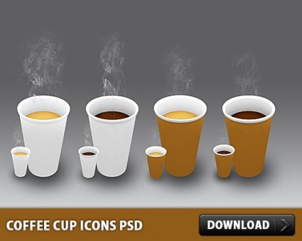 咖啡杯子圖示免費 psd