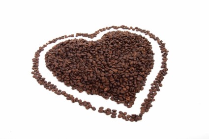 corazón de café