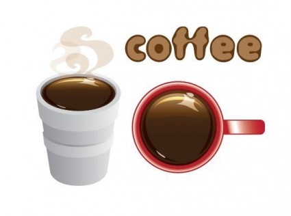 caffè in tazza di polistirolo e mug