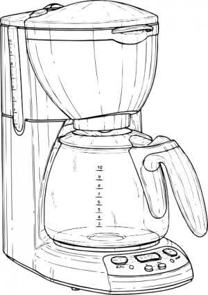 コーヒー メーカーのクリップアート