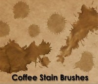 咖啡污迹笔刷