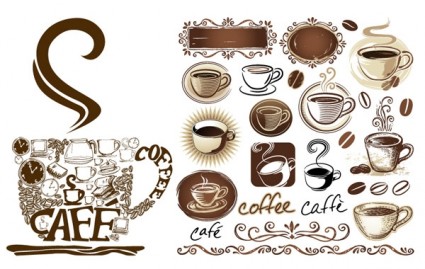 コーヒーのテーマのベクトル