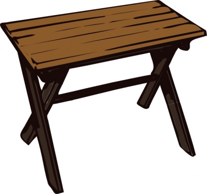طاولة خشبية قابلة للطي قصاصة فنية