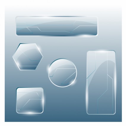 Collection Of Transparent Glass Banners