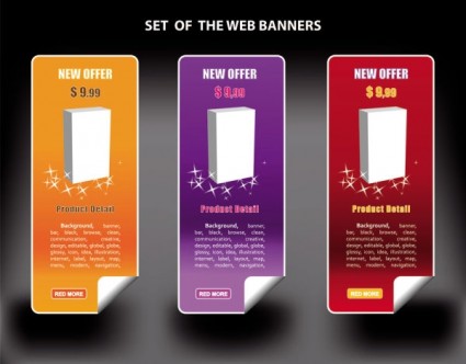 Color Banners Banner03 Vector