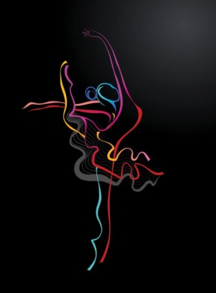 Цветовой вектор танец