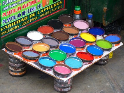 taza de tinta color farbpulver