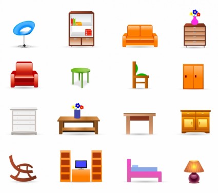 mobili di icone di colore