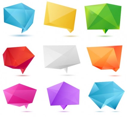 色の折り紙のベクトル