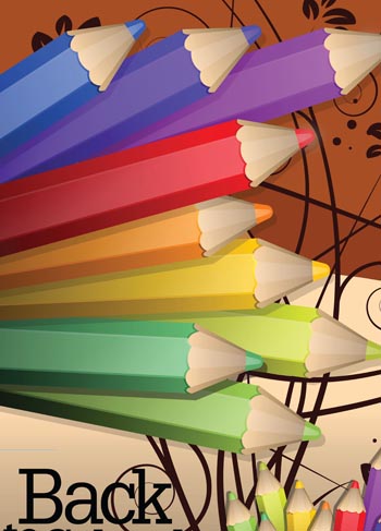 vector de ilustraciones de lápiz de color