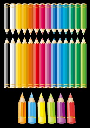 vecteur de crayon de couleur