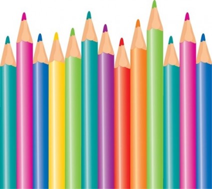 warna pensil vektor