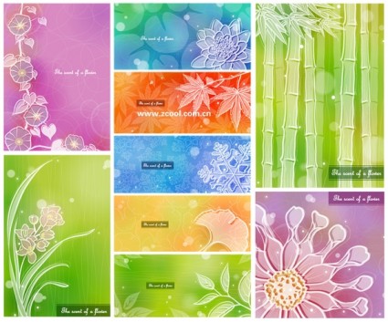 Farbe soft floral Background vectorp