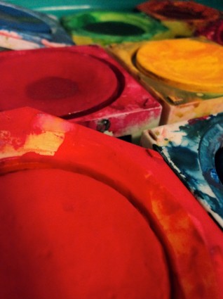 caixas de pintura de tinta de cor tusche