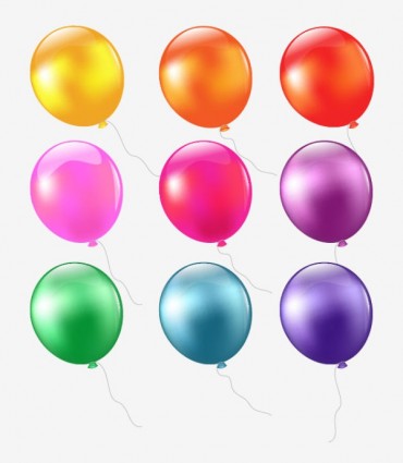 vector de globos de colores