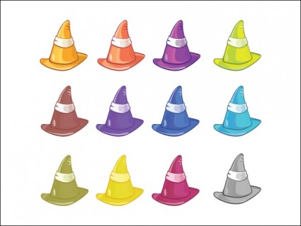 القبعات الملونة