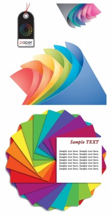 vector de papeles de colores