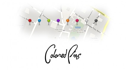 Colored Pins Psd