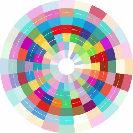 تصميم دائرة مجردة الملونة