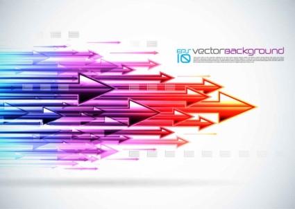 warna-warni panah latar belakang vektor