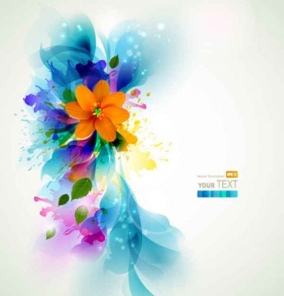 arrière-plan coloré fleurs bleues