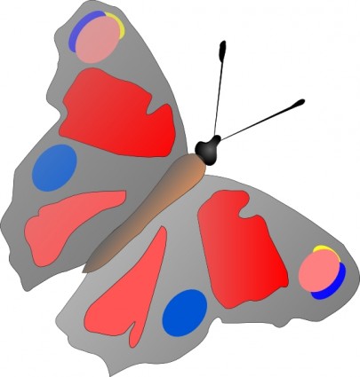 kupu-kupu berwarna-warni clip art