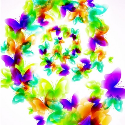 vector modello farfalla colorata
