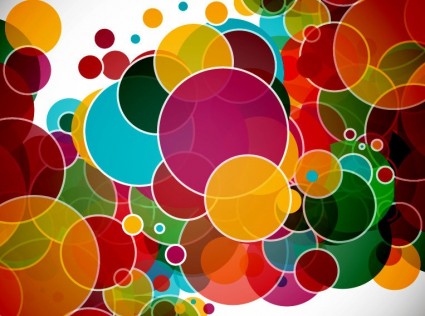 círculos coloridos abstraem base vetorial