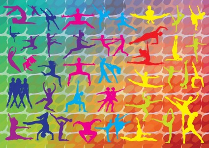 gráficos de dança colorida