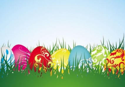 vettore di sfondo colorato Pasqua