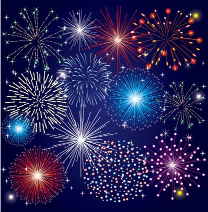 Colorful Fireworks Vector