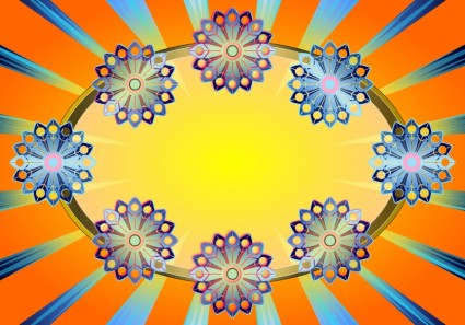 marco de flores de colores