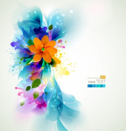 vector de fondo de flores de colores