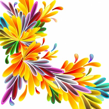 Hoa đầy màu sắc nền vector