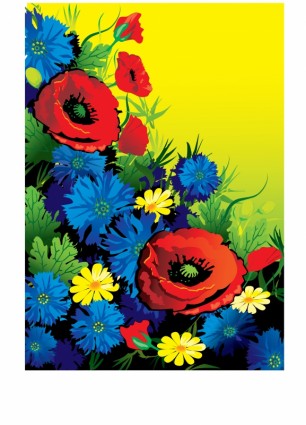 vettore di fiori colorati