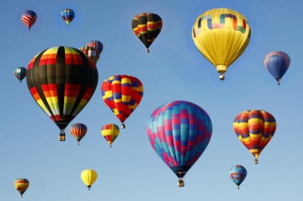 gambar hq balon warna-warni udara panas