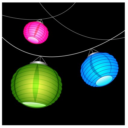 lanternes colorées