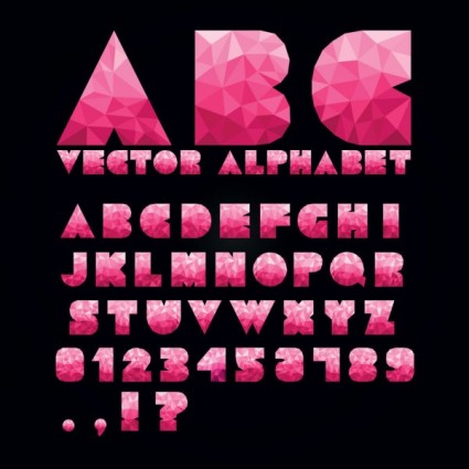 Colorful Letters And Numbers Vector