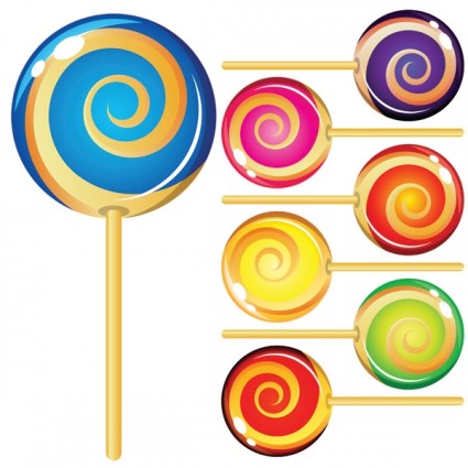 Colorful Lollipop Vector