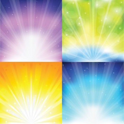 elementos gráficos vetoriais coloridos sunburst