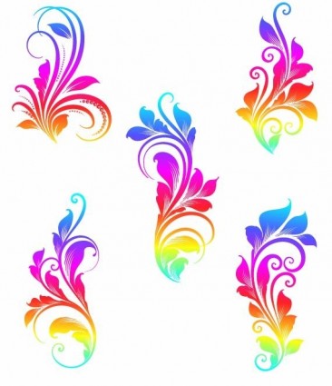 swirls đầy màu sắc đồ họa vectơ