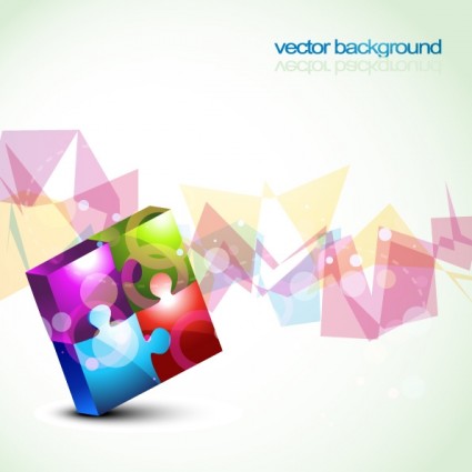 Colorful Vector Background Puzzles