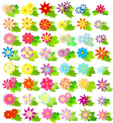 flores coloridas vector