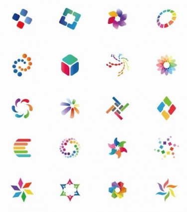 set di icone vettoriali colorati